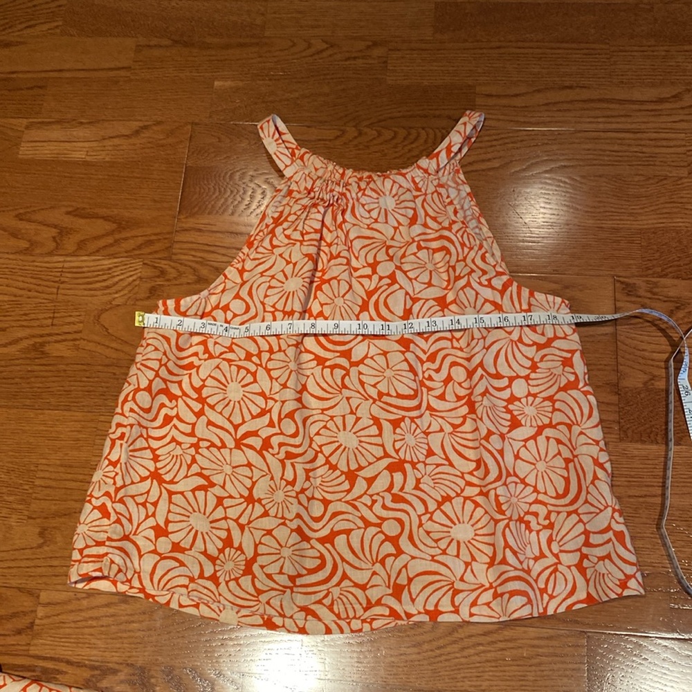 Rachel Zoe 💯 linen 2 piece crop top and wide leg pant combo, size M - Picture 2 of 5